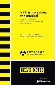 bill's notes - Arts Club Theatre Company