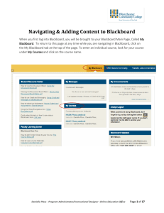 Navigating & Adding Content to Blackboard