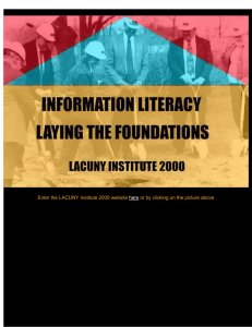 Welcome to the LACUNY Institute 2000 website!