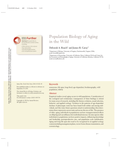 Population Biology of Aging in the Wild