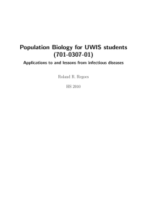 Population Biology for UWIS students (701