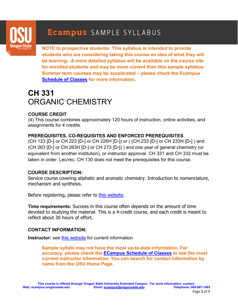 Oregon State Chemistry Online