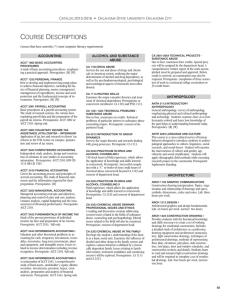 Course Descriptions - Oklahoma State University