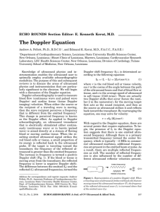 The Doppler Equation - Heart Clinic of Louisiana