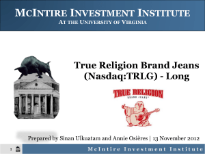True Religion Brand Jeans (Nasdaq:TRLG) - Long