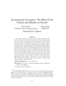 Accounting for Corruption: The Effect of Tax Evasion and Inflation on