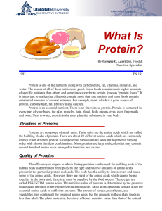 What Is Protein? - Utah State University Extension