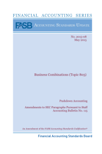 Business Combinations (Topic 805)