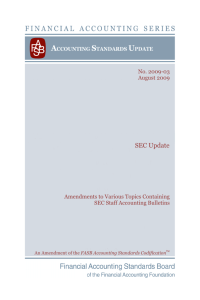 Amendments to Various Topics Containing SEC Staff Accounting