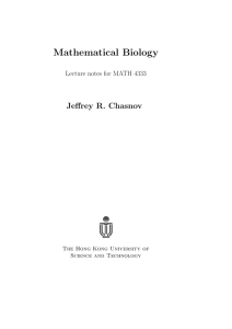 Lecture notes on Mathematical Biology