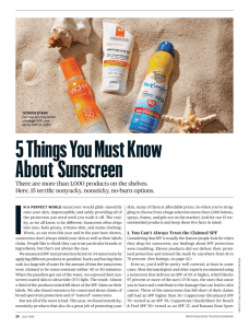 5 Things You Must Know About Sunscreen