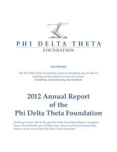 2012 Annual Report of the Phi Delta Theta Foundation