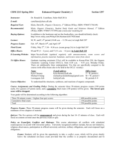 CHM 2213 | Enhanced Organic Chemistry II | Castellano