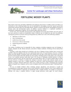FERTILIZING WOODY PLANTS