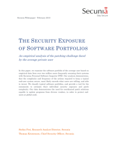 The Security Exposure of Software Portfolios