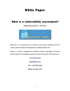 What is a Vulnerability Assessment?