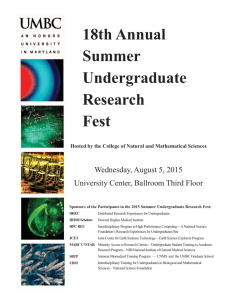 2015 Program Book & Abstracts - Summer Undergraduate Research
