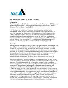 AST Standards of Practice for Surgical Positioning Introduction The