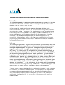 Standard Decontamination Surgical Instruments