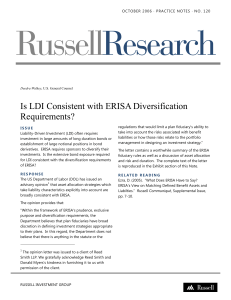 Is LDI Consistent with ERISA Diversification Requirements?