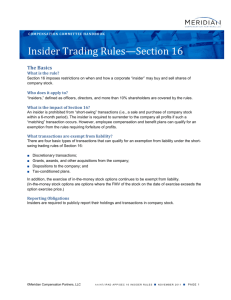 Insider Trading Rules—Section 16