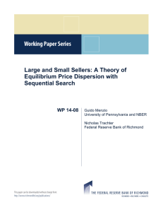 Large and Small Sellers: A Theory of Equilibrium Price Dispersion