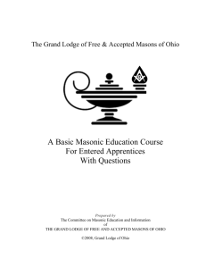 A Basic Masonic Education Course For Entered Apprentices With