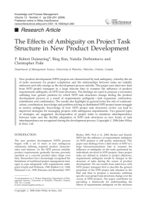 The effects of ambiguity on project task structure in new product