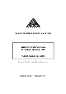 Interest Expense and Interest Restriction