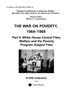 War on Poverty, 1964-1968, Part 5