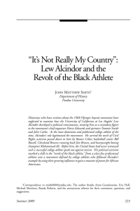 “It's Not Really My Country”: Lew Alcindor and the Revolt of the