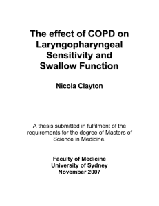 The effect of COPD on Laryngopharyngeal Sensitivity and Swallow