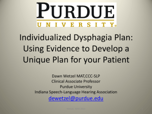 Individualized Dysphagia Plan - Indiana Speech-Language