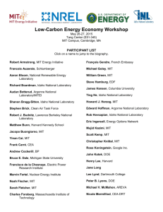 Low-Carbon Energy Economy Workshop