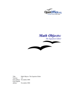 Math Objects - OpenOffice.org