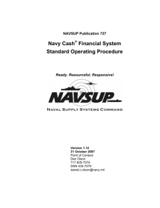 NAVSUP P-727 Navy Cash SOP
