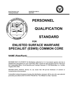 Personnel Qualification Standard
