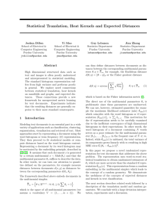 Statistical Translation, Heat Kernels and Expected Distances