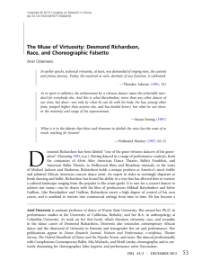 The Muse of Virtuosity: Desmond Richardson, Race