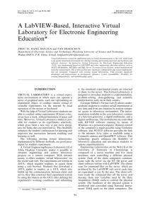 A LabVIEW-Based, Interactive Virtual Laboratory for Electronic