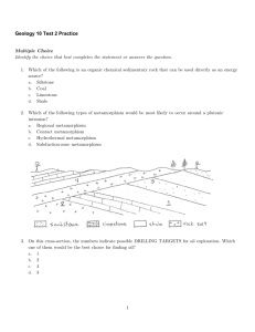 Geology 10 Test 2 Practice