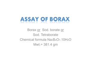 Borax & Na2CO3