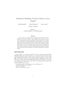 Statistical Modeling of Gang Violence in Los Angeles