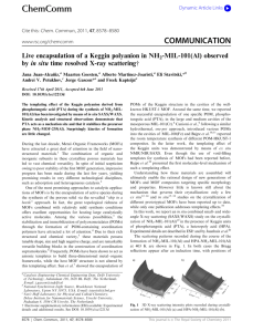 Live encapsulation of a Keggin polyanion in NH2-MIL