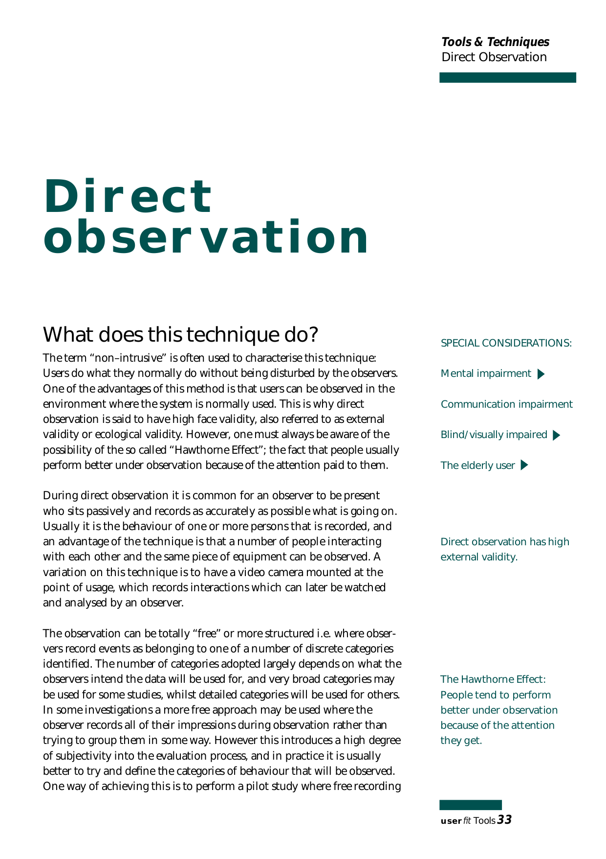 case study direct observation