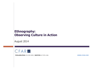 Ethnography: Observing Culture in Action