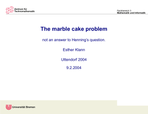 The marble cake problem