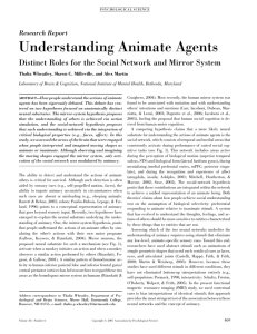Understanding Animate Agents