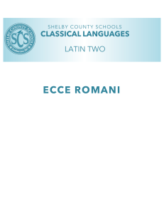 ecce romani - SCS World Language Program