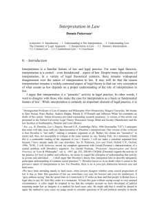 Interpretation in Law - Diritto & questioni pubbliche